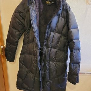 Long down-filled Mountain Hardwear coat